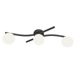 Emibig Plafondlamp Opus Staal Zwart | Geschikt voor 3x E14 - Max 10W