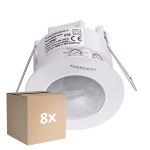 Voordeelpak 8x Thorgeon Bewegingssensor PIR Wit | IP20 | 6M | Max 800W